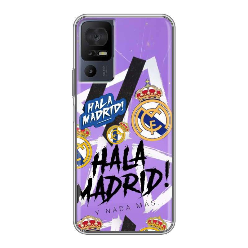 Силиконовый противоударный чехол на TCL 40 se с принтом Real Madrid Реал Мадрид Силиконовый противоударный чехол на TCL 40 se с принтом Real Madrid Реал Мадрид