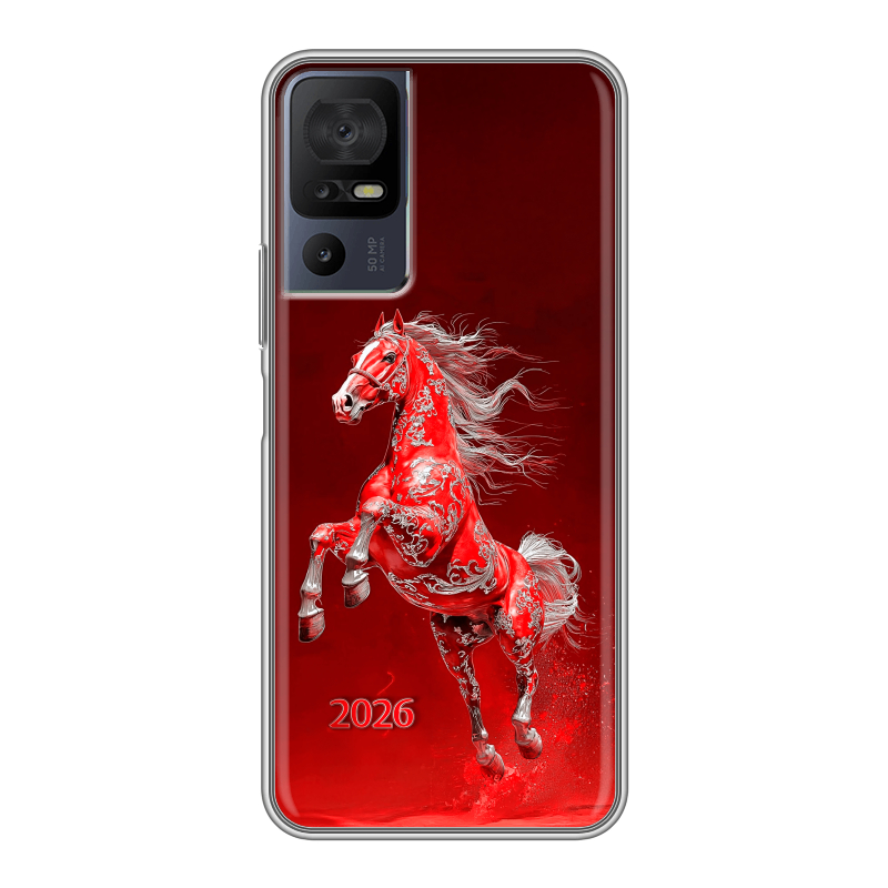 Силиконовый чехол на TCL 40 se с принтом Новый год Силиконовый чехол на TCL 40 se с принтом Новый год