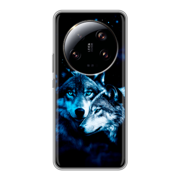 Силиконовый чехол на Xiaomi 13 Ultra с принтом Волки