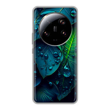 Силиконовый чехол на Xiaomi 13 Ultra с принтом Листья