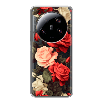 Силиконовый чехол на Xiaomi 13 Ultra с принтом Розы
