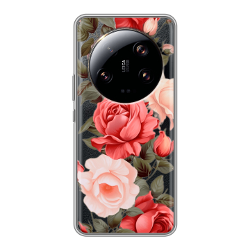 Силиконовый чехол на Xiaomi 13 Ultra с принтом Розы