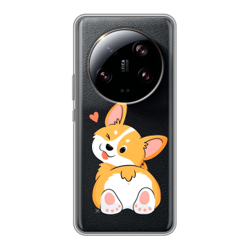 Силиконовый чехол на Xiaomi 13 Ultra с принтом Корги