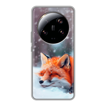 Силиконовый чехол на Xiaomi 13 Ultra с принтом лиса