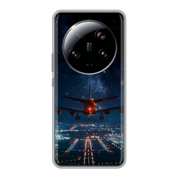 Силиконовый чехол на Xiaomi 13 Ultra с принтом самолет