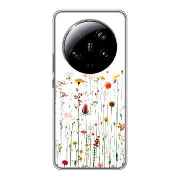 Силиконовый чехол на Xiaomi 13 Ultra с принтом цветы