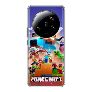 Силиконовый чехол на Xiaomi 13 Ultra с принтом Майнкрафт Minecraft Силиконовый чехол на Xiaomi 13 Ultra с принтом Майнкрафт Minecraft
