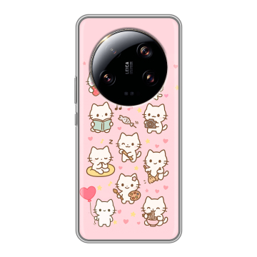 Силиконовый чехол на Xiaomi 13 Ultra с принтом Hello Kitty Хелоу Кити