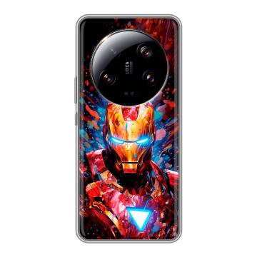 Силиконовый чехол на Xiaomi 13 Ultra с принтом Железный человек Ironman