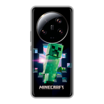 Силиконовый чехол на Xiaomi 13 Ultra с принтом Майнкрафт Minecraft