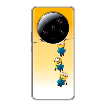 Силиконовый чехол на Xiaomi 13 Ultra с принтом Миньоны