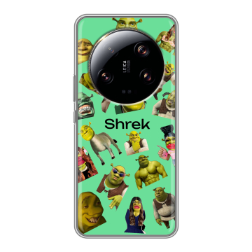 Силиконовый чехол на Xiaomi 13 Ultra с принтом Шрек Shrek