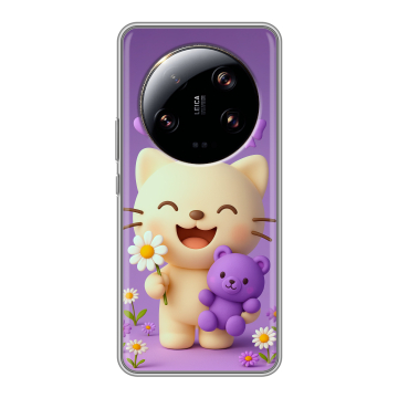Силиконовый чехол на Xiaomi 13 Ultra с принтом для девочек