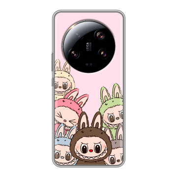 Силиконовый чехол на Xiaomi 13 Ultra с принтом Лабубу