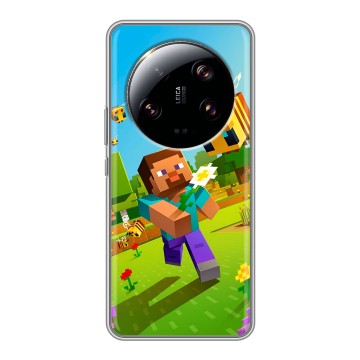 Силиконовый чехол на Xiaomi 13 Ultra с принтом Майнкрафт Minecraft Силиконовый чехол на Xiaomi 13 Ultra с принтом Майнкрафт Minecraft