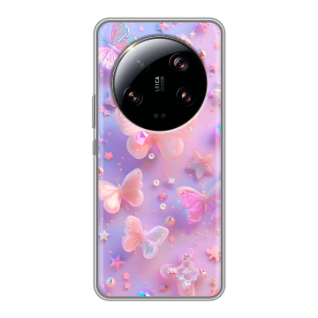 Силиконовый чехол на Xiaomi 13 Ultra с принтом Бабочки Силиконовый чехол на Xiaomi 13 Ultra с принтом Бабочки