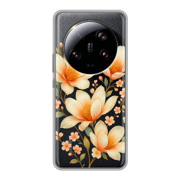 Силиконовый чехол на Xiaomi 13 Ultra с принтом Цветы