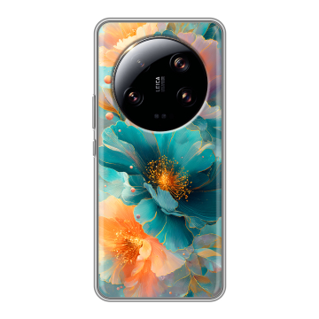Силиконовый чехол на Xiaomi 13 Ultra с принтом Цветы
