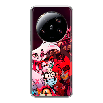 Силиконовый чехол на Xiaomi 13 Ultra с принтом Hazbin Hotel Отель Хазбин