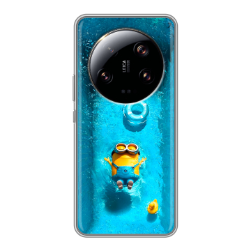 Силиконовый чехол на Xiaomi 13 Ultra с принтом Миньоны Силиконовый чехол на Xiaomi 13 Ultra с принтом Миньоны