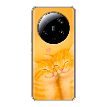 Силиконовый чехол на Xiaomi 13 Ultra с принтом Милые котята