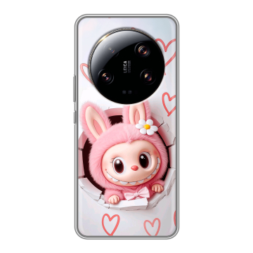 Силиконовый чехол на Xiaomi 13 Ultra с принтом Labubu Лабубу Силиконовый чехол на Xiaomi 13 Ultra с принтом Labubu Лабубу