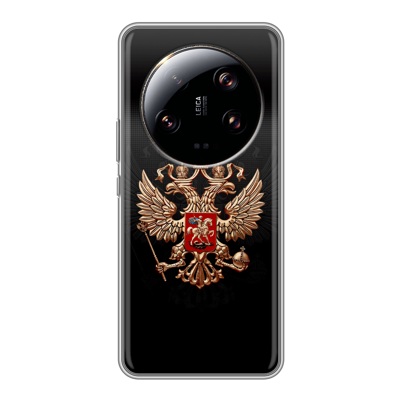 Силиконовый противоударный чехол на Xiaomi 13 Ultra с принтом Герб России Силиконовый противоударный чехол на Xiaomi 13 Ultra с принтом Герб России