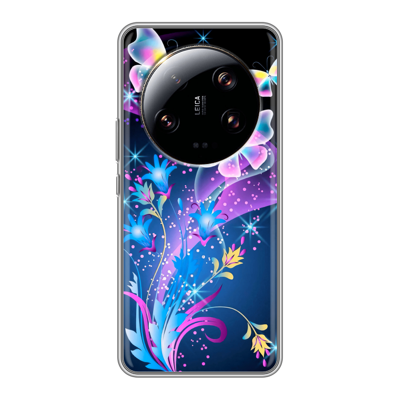 Силиконовый чехол на Xiaomi 13 Ultra с принтом Бабочки Силиконовый чехол на Xiaomi 13 Ultra с принтом Бабочки
