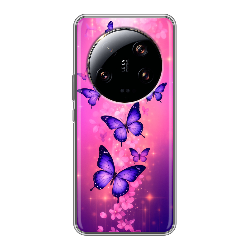 Силиконовый чехол на Xiaomi 13 Ultra с принтом Бабочки Силиконовый чехол на Xiaomi 13 Ultra с принтом Бабочки