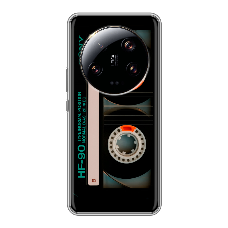 Силиконовый противоударный чехол на Xiaomi 13 Ultra с принтом Кассета Силиконовый противоударный чехол на Xiaomi 13 Ultra с принтом Кассета