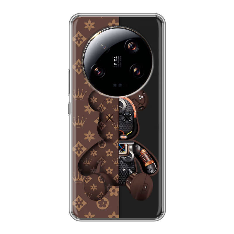 Силиконовый противоударный чехол на Xiaomi 13 Ultra с принтом Луи робот Силиконовый противоударный чехол на Xiaomi 13 Ultra с принтом Луи робот