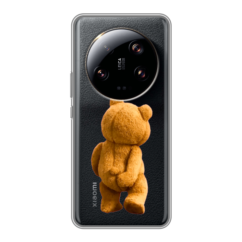 Силиконовый противоударный чехол на Xiaomi 13 Ultra с принтом Медведь Силиконовый противоударный чехол на Xiaomi 13 Ultra с принтом Медведь