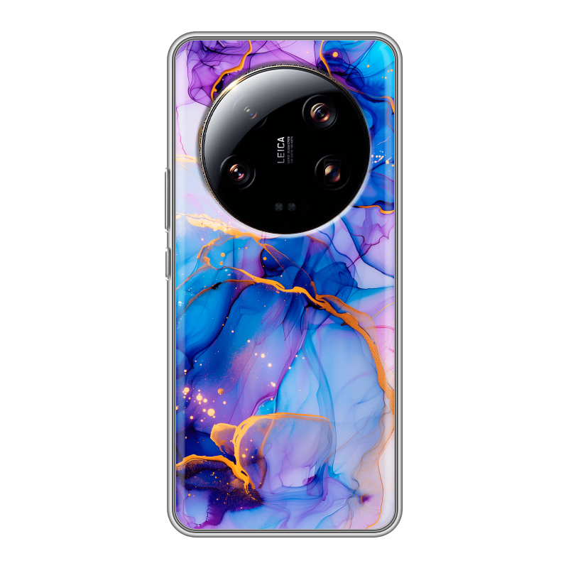 Силиконовый чехол на Xiaomi 13 Ultra с принтом синий мрамор Силиконовый чехол на Xiaomi 13 Ultra с принтом синий мрамор