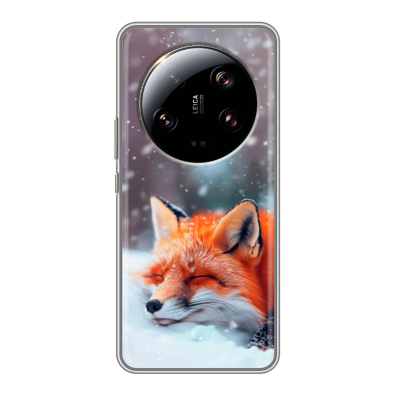 Силиконовый чехол на Xiaomi 13 Ultra с принтом лиса Силиконовый чехол на Xiaomi 13 Ultra с принтом лиса