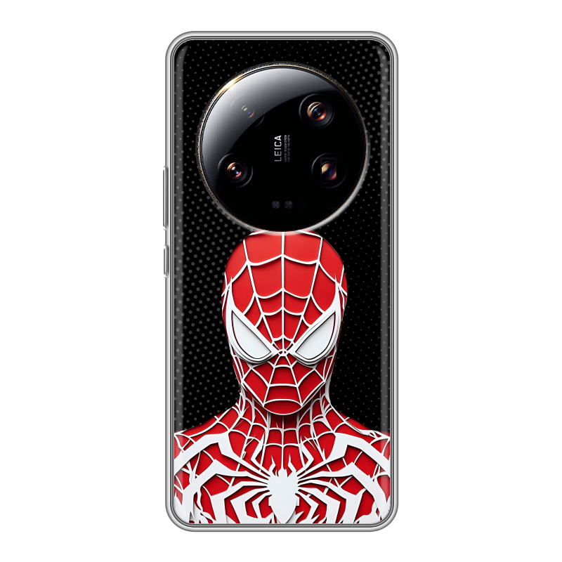 Силиконовый противоударный чехол на Xiaomi 13 Ultra с принтом человек паук spiderman Силиконовый противоударный чехол на Xiaomi 13 Ultra с принтом человек паук spiderman