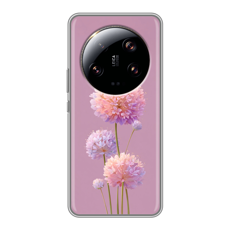 Силиконовый противоударный чехол на Xiaomi 13 Ultra с принтом Цветы Силиконовый противоударный чехол на Xiaomi 13 Ultra с принтом Цветы