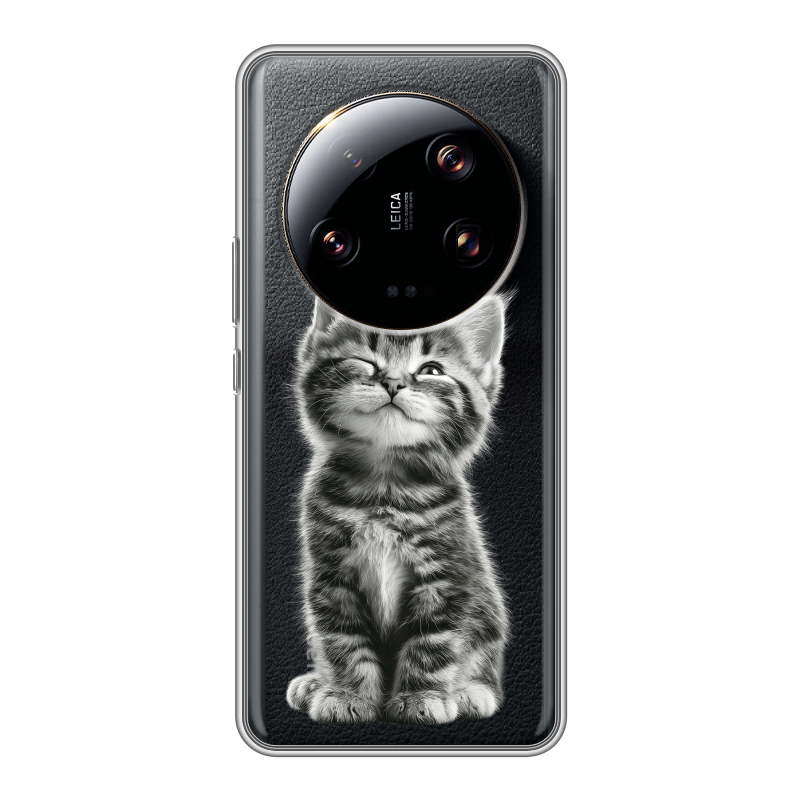 Силиконовый чехол на Xiaomi 13 Ultra с принтом Котенок Силиконовый чехол на Xiaomi 13 Ultra с принтом Котенок