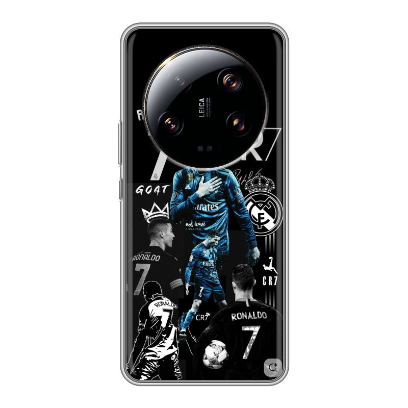 Силиконовый чехол на Xiaomi 13 Ultra с принтом Реал Роналдо Силиконовый чехол на Xiaomi 13 Ultra с принтом Реал Роналдо