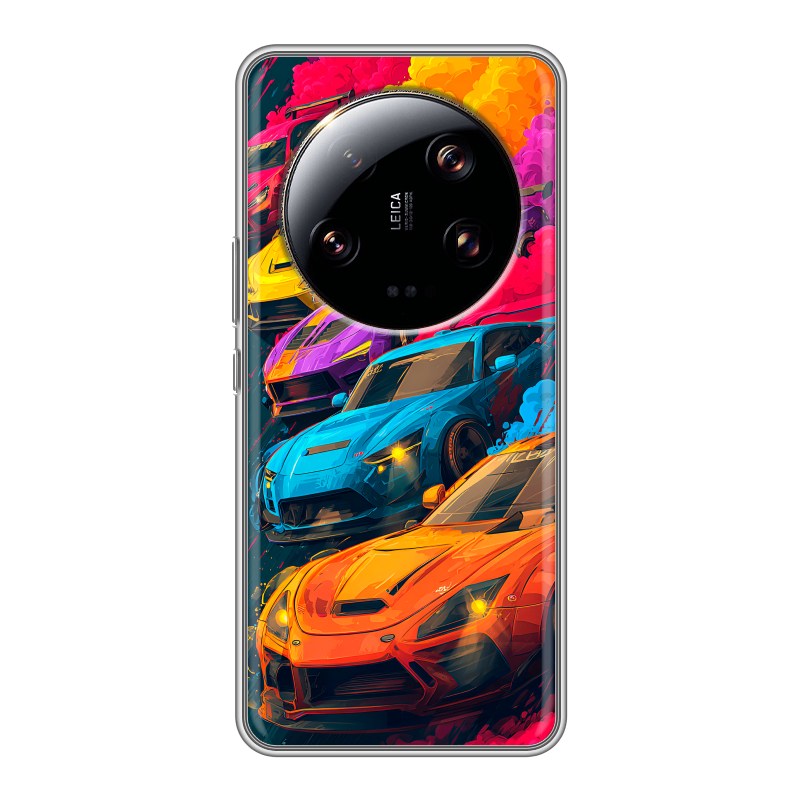 Силиконовый чехол на Xiaomi 13 Ultra с принтом Тачки Силиконовый чехол на Xiaomi 13 Ultra с принтом Тачки