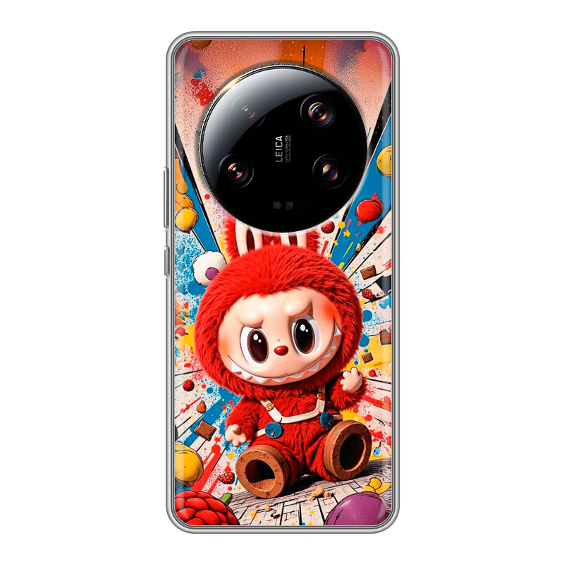 Силиконовый чехол на Xiaomi 13 Ultra с принтом Labubu Лабубу Силиконовый чехол на Xiaomi 13 Ultra с принтом Labubu Лабубу