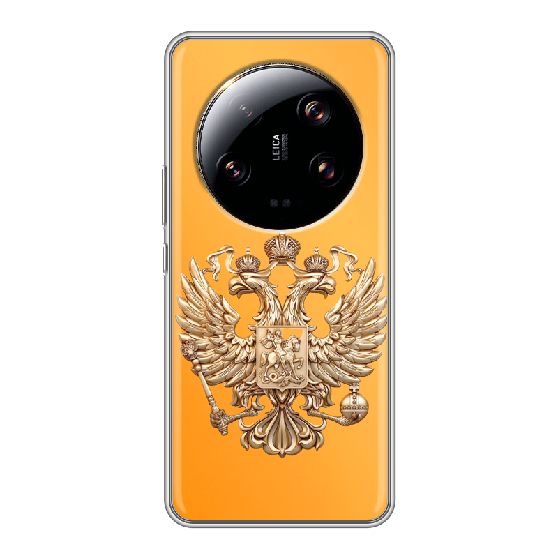 Силиконовый чехол на Xiaomi 13 Ultra с принтом Герб Флаг России Силиконовый чехол на Xiaomi 13 Ultra с принтом Герб Флаг России