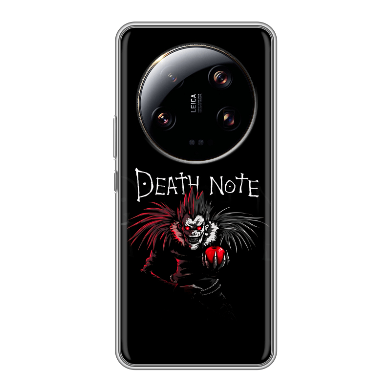 Силиконовый чехол на Xiaomi 13 Ultra с принтом Death note Тетрадь смерти Силиконовый чехол на Xiaomi 13 Ultra с принтом Death note Тетрадь смерти