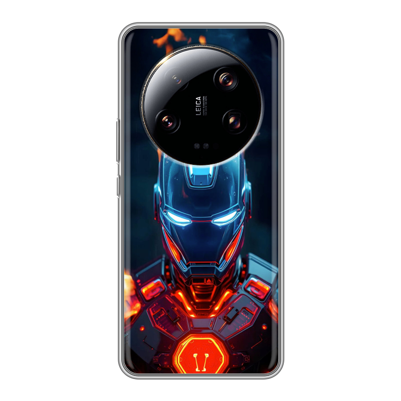 Силиконовый противоударный чехол на Xiaomi 13 Ultra с принтом IronMan Железный человек Силиконовый противоударный чехол на Xiaomi 13 Ultra с принтом IronMan Железный человек