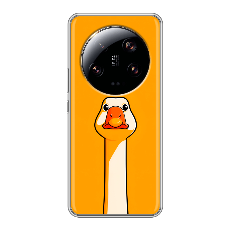 Силиконовый чехол на Xiaomi 13 Ultra с принтом Смешная утка Силиконовый чехол на Xiaomi 13 Ultra с принтом Смешная утка