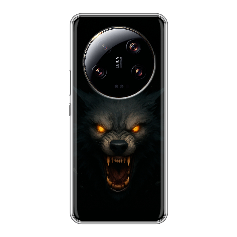 Силиконовый противоударный чехол на Xiaomi 13 Ultra с принтом Волк Силиконовый противоударный чехол на Xiaomi 13 Ultra с принтом Волк
