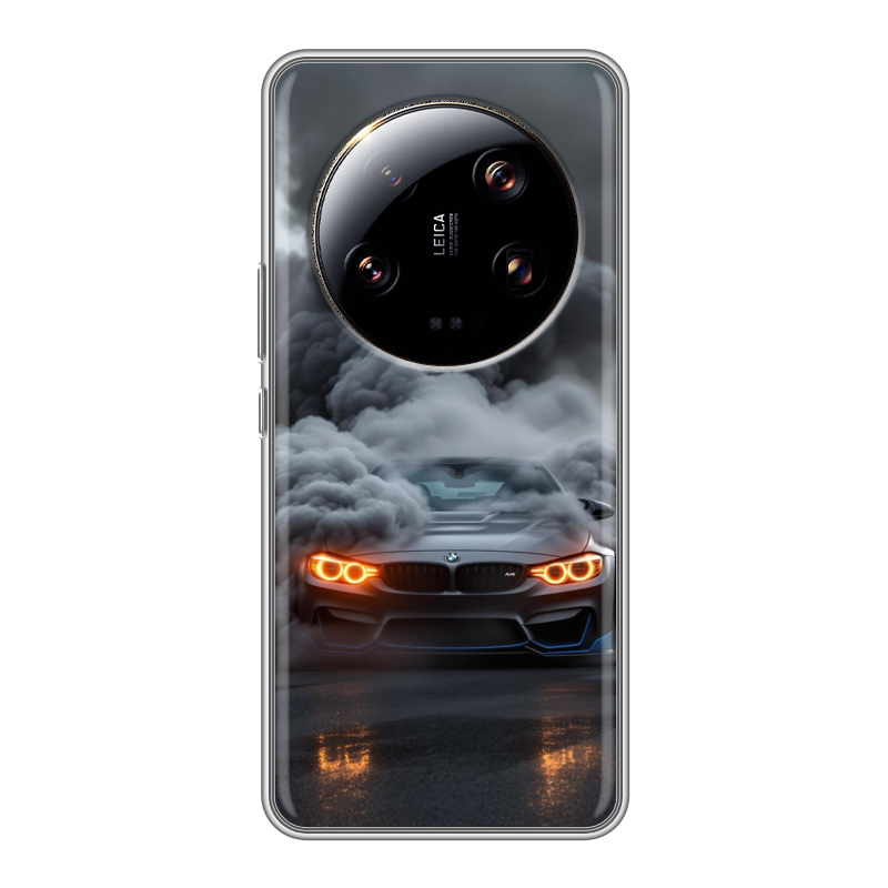 Силиконовый противоударный чехол на Xiaomi 13 Ultra с принтом BMW БМВ Силиконовый противоударный чехол на Xiaomi 13 Ultra с принтом BMW БМВ