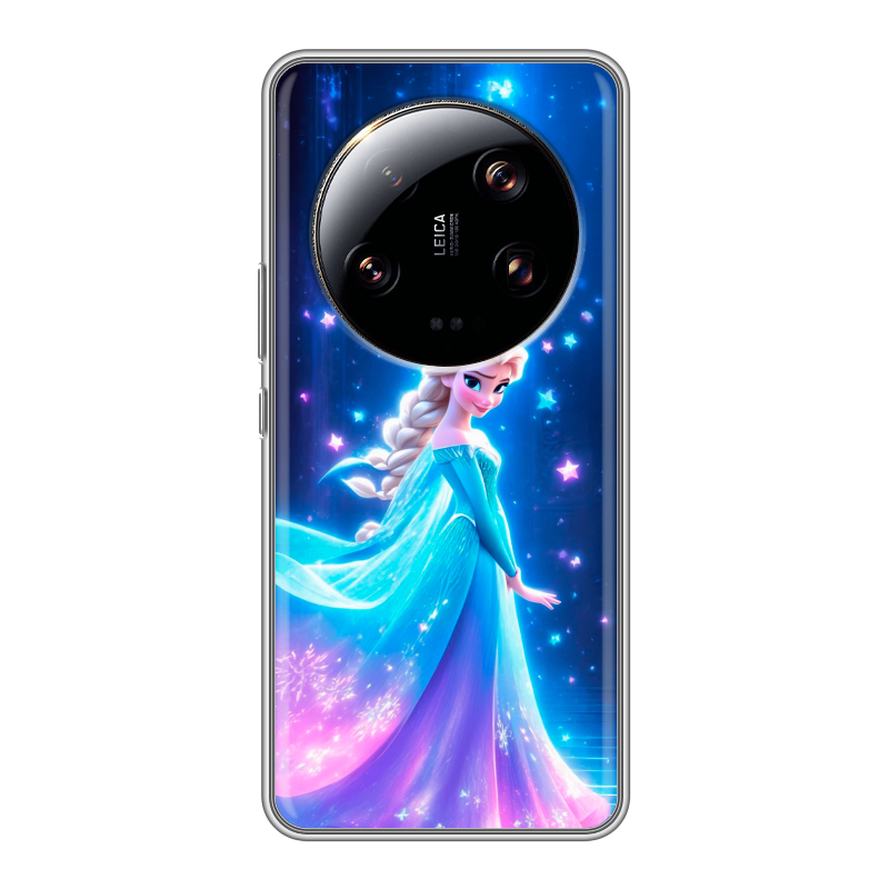 Силиконовый противоударный чехол на Xiaomi 13 Ultra с принтом Холодное сердце Frozen Силиконовый противоударный чехол на Xiaomi 13 Ultra с принтом Холодное сердце Frozen