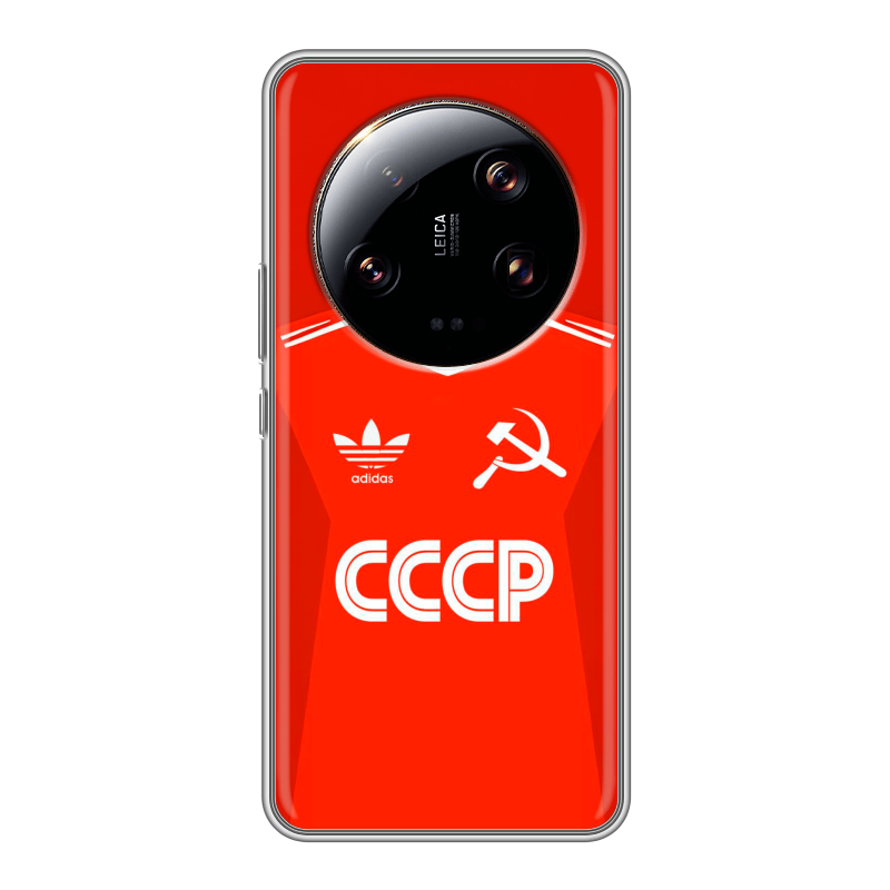 Силиконовый чехол на Xiaomi 13 Ultra с принтом Флаг Герб СССР Силиконовый чехол на Xiaomi 13 Ultra с принтом Флаг Герб СССР