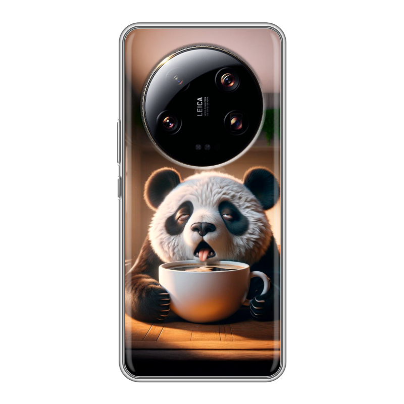 Силиконовый противоударный чехол на Xiaomi 13 Ultra с принтом смешная панда Силиконовый противоударный чехол на Xiaomi 13 Ultra с принтом смешная панда