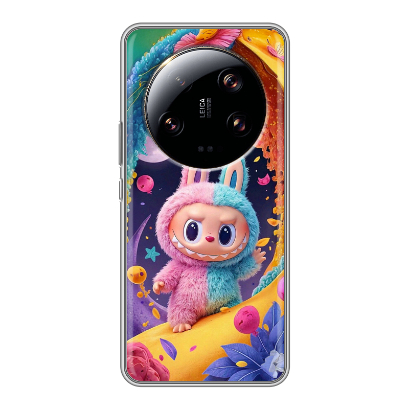 Силиконовый чехол на Xiaomi 13 Ultra с принтом Labubu Лабубу Силиконовый чехол на Xiaomi 13 Ultra с принтом Labubu Лабубу